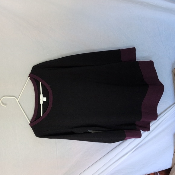 Christopher & Banks Tops - Christopher & Banks Black and Maroon Tunic